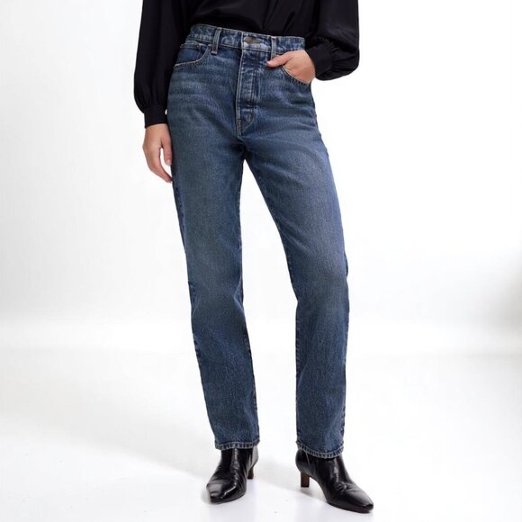 Madewell The '90s Straight Crop Jean in Concho Wash Size 31 - Picture 1 of 14
